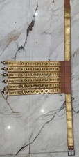 Handmade Leather Roman Centurion Apron Belt: Brass Fittings, LARP SCA Armor