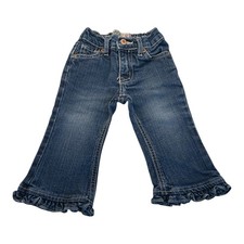 Vintage Y2K Children s Place Baby Girl Ruffle Jeans Size 12 Months