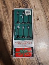 VINTAGE Christmas Dept 56 Street Lamp Set 6 Lamps Battery Operated