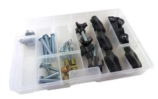 46 Piece Jig Fixture T Track Hardware Kit 1/4 20 Threads with Knobs, T... 