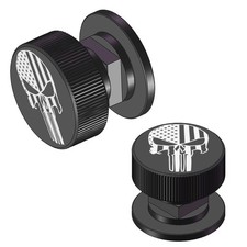 Welding Hood Helmet Pipeliner Fasteners -1Pair USA Flag Black Pattern black 