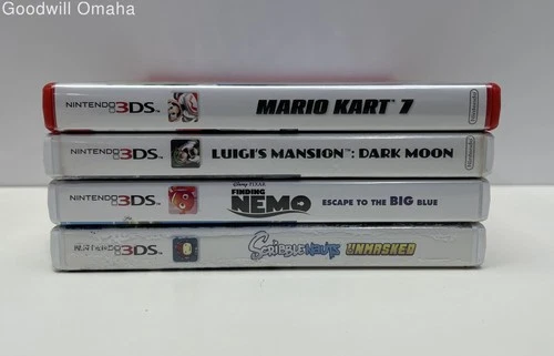 Lot of 4 Boot Tested Assorted Nintendo 3DS Video Games including Mario Kart 7