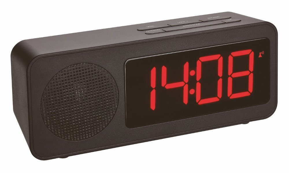Réveil numérique avec horloge radio-pilotée et fonction double alarme