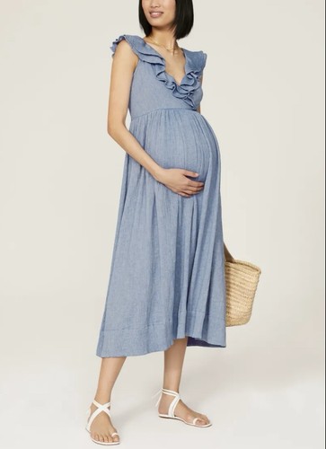 Hatch Collection The Carla Maternity Dress in White Hatch Collection The Carla Maternity Dress in White