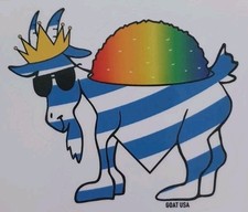 Goat Usa Sticker - Snow Ice Cone Goat - Free Shipping - New Goat Usa Sticker - Snow Ice Cone Goat - Free Shipping - New