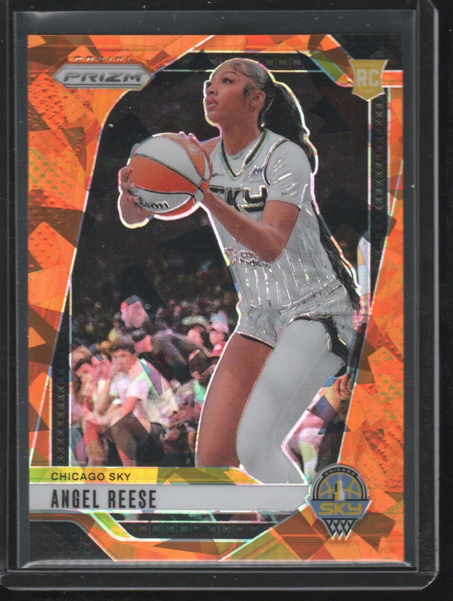 2024 PANINI PRIZM WNBA #10 ANGEL REESE ORANGE CRACKED ICE ROOKIE RC SKY