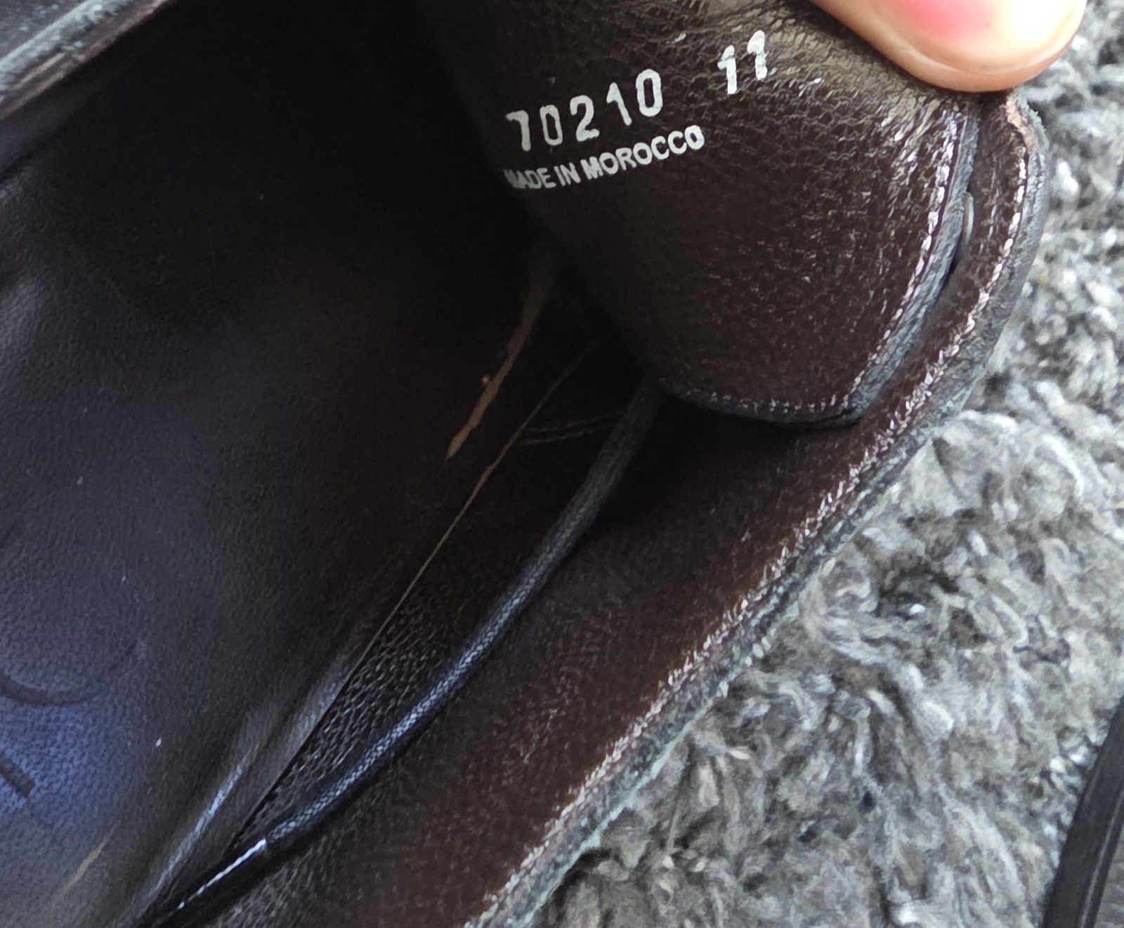 A. TESTONI Solid Black Leather Oxford Wingtip Dre… - image 11