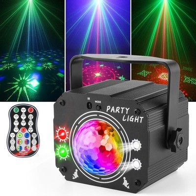 3 in 1 USB Powered Disco Ball Laser and LED Strobe Party Light w Remote, Soun...