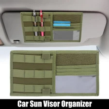 Army Green Car Sun Visor Organizer Storage Pocket Nylon for SUV RV Truck