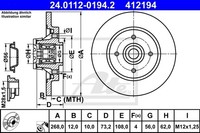 ATE Bremsscheiben Ø268Mm + BremsbelÄGe Vorne & Hinten FÜR Peugeot 308 SW 4EX