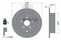 2X Pagid Bremsscheibe Voll Ø269Mm FüR Toyota Prius Liftback _W2_ Celica ZZT23_