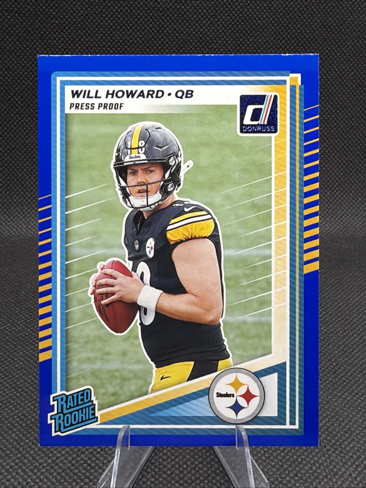 2025 Panini Donruss - Rated Rookie Will Howard #309 Press Proof Blue (RC)