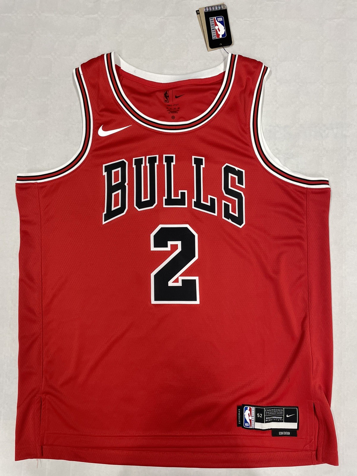 Maillot Nike Chicago Bulls Lonzo Ball n°2 respirant en maille technique taille XL