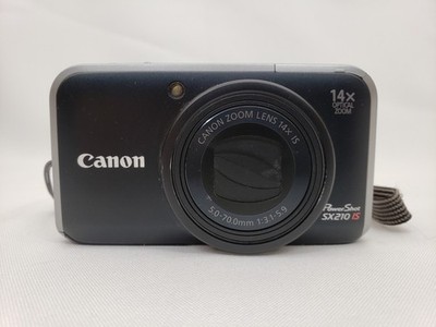 Canon PowerShot SX210 IS 14.1MP Digital Camera - Black/Silver w/ 14x Optical