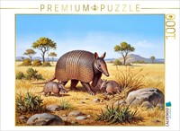 Calvendo Puzzle Armadillo With Its Young | 1000 Pieces, Finished Size 25.2 × 18.