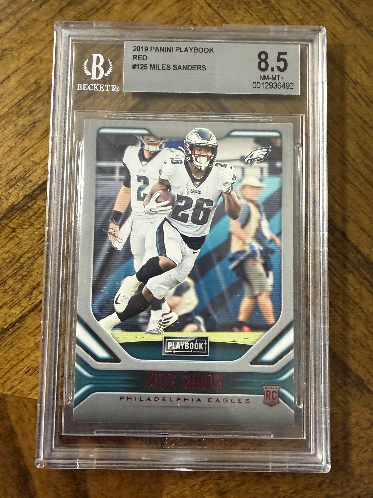 2019 Panini Playbook #125 Miles Sanders Red BGS 8.5 #/1