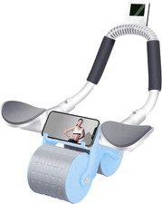 Ab Roller Wheel with Timer  Knee Mat, Home Workout Auto Rebound Abdominal Wheel