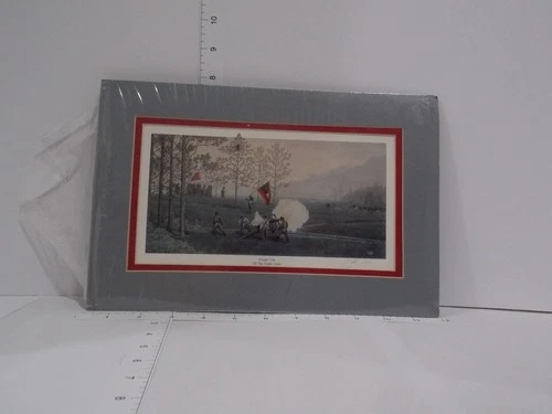 Hangin' Out Till The Smoke Clears by John Warr Civil War Print Framed Pre-Owned