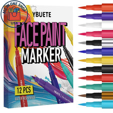 12 Colors Water Resistance Temporary Face Body Painting Markers