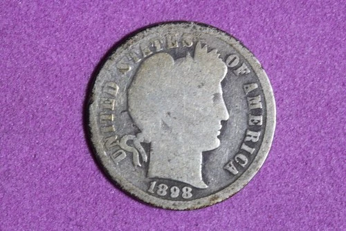 ESTATE FIND 1898 O Barber Dime #K60085