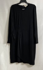 Michael Kors Women's Black Long Sleeve Gathered Waist Dress Plus Size 2X NWT