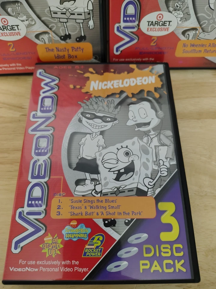 Video Ahora Lote De 3 2 Bob Esponja Doble Episodio 3 Juego De Discos Bastante Extraños Padres  Foto 2 de 4