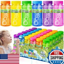V-Opitos 36 Pack Bubble Bottles with Wands 4 oz Bubble Solution Kids