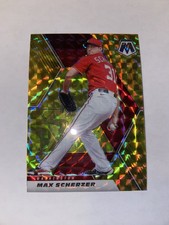 2021 MOSAIC YELLOW REACTIVE PRIZM #126 MAX SCHERZER NATIONALS
