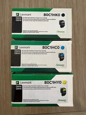 Lexmark 80C1HK0 80C1HC0 80C1HY0 CX410 CX510 Toner Cartridge LOT OF 3 SEALED OEM