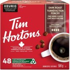 Tim Hortons Dark Roast Coffee, Single Serve Keurig K-Cup Pods, 48 Count
