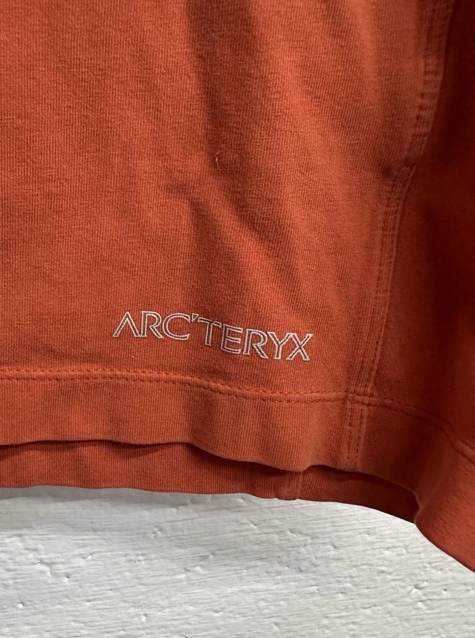 ARC'TERYX T shirt Arcteryx arancione rosso raglan elasticizzata performance escursionismo uomo media