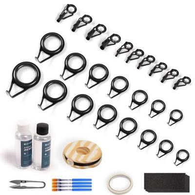 Fishing Rod Eyelet Repair Kit for Fishing Pole Eye with Rod Guides,Tips and E...