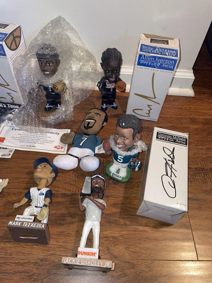 Vtg Bobblehead Statue Lot Iverson Jrue Jackals Kalas Eagles Schmidt Flyers Puck - Image 4 of 4