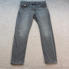 Levis Premium 512 Slim Taper Jeans Mens 36x32 Gray Stretch Denim