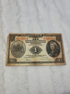 1943 Nederland/Netherlands Indie note/paper money. 1 Gulden. $1