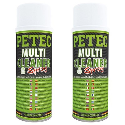 Petec Multicleaner Spray 2x 200ml Reinigen + Entfetten von Klebe- + Dichtflächen
