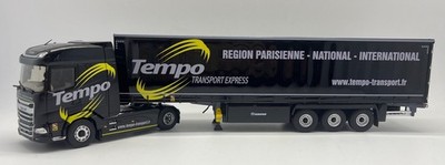 ELIGOR - DAF XG 4x2 mit Tautliner Anhänger 3 Achsen - Transport TEMPO - 1/43 ...