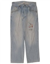 Bonaventure Womens Looney Tunes Graphic Straight Jeans W38 L30 Blue Cotton BY29