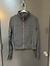 Lululemon Jacket Size 4 Full Zip Vented Packable Nylon Reflective Gray Women
