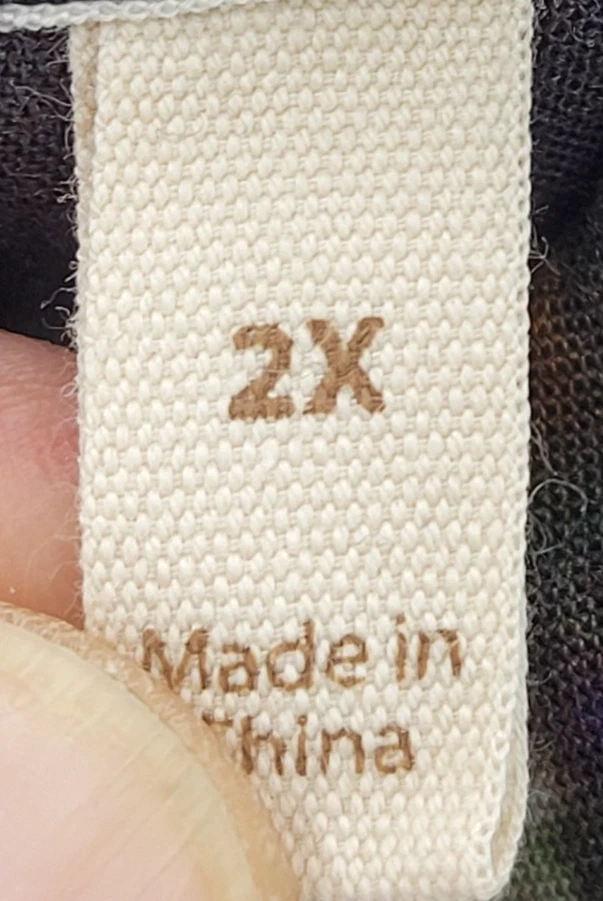 Blusa Artística Soft Surroundings Top Mujer Plus 2X Acuarela Floral Manga Larga Foto 4 de 4