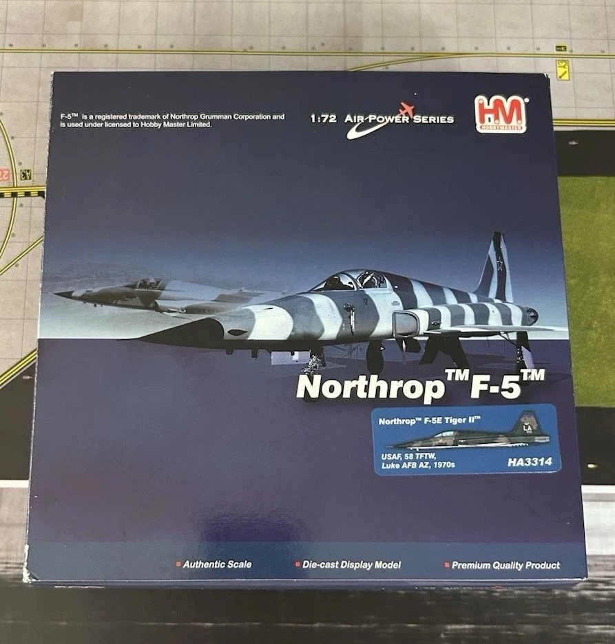 Hobby Master 1/72 Northrop F-5E Tiger II 58th TFTW HA3314 Luke escala AFB diecast Foto 2 de 4