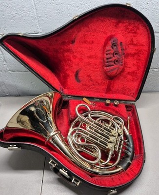 Vintage 1966 Frank Holton H177 Farkas Double French Horn W/Case & Extras