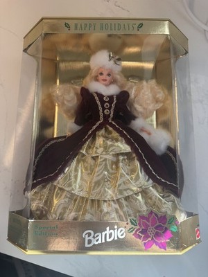Barbie Happy Holidays 1996 Special Edition Mattel (15646) RARE/PURPLE EYES 