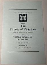 Castle Donington High School - The Pirates of Penzance - Programme, March 1975