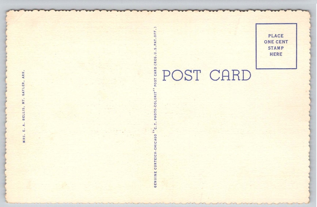 Arkansas Postcard Mt. Gayler Ozark Hwy 71 Observation Tower AR