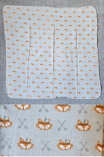 Luvable Friends Baby Cotton Receiving Blanket Gray Fox/Arrow Print 25" x 25"