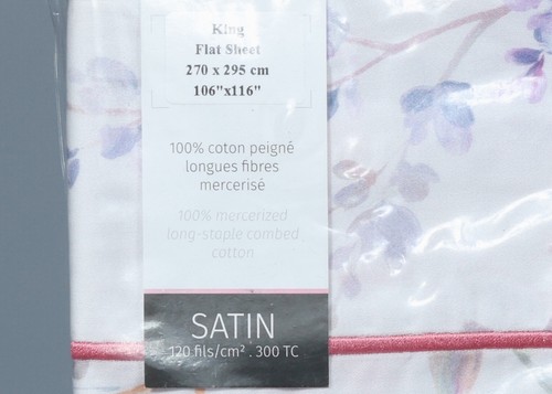 ANNE DE SOLENE CLEMENCE 100 % Satin 300TC Baumwolle KING flaches Laken - Bild 2 von 3