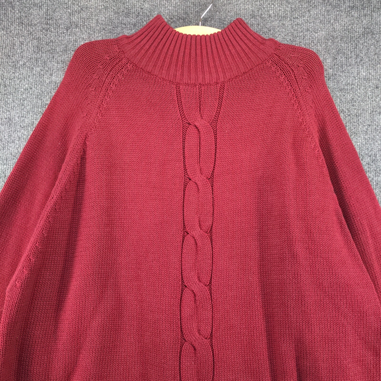 Phys. Sci. Men's Cable Knit Pullover Sweater Red … - image 3