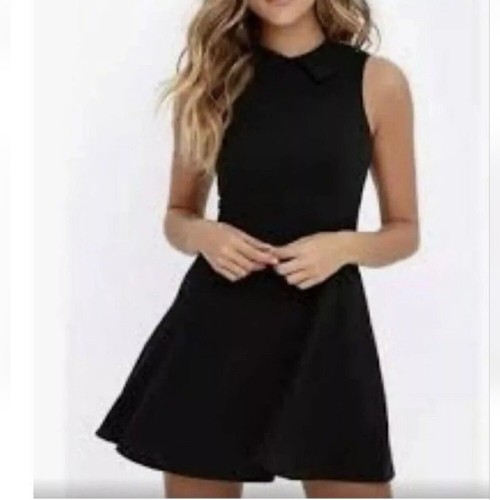 SPANX Women's The Perfect Fit & Flare Black Ponte Sleeveless Dress Size S