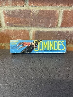 Dominos Spears Spiele Windhund Marke mit Box Vintage Sammlerstück Brettspiel